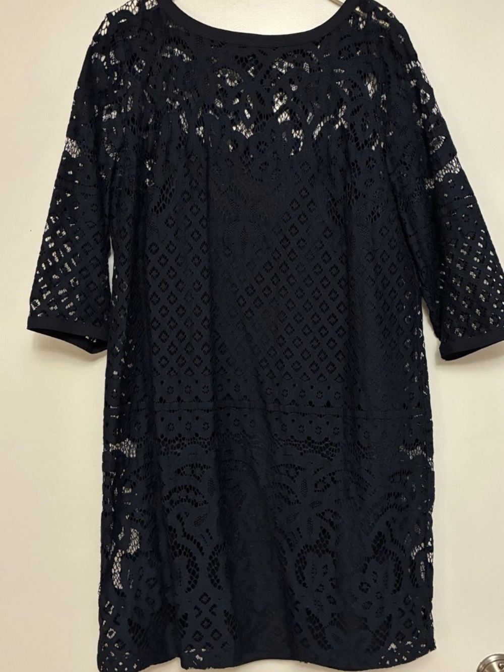 Loft Size 12 Navy Lace Shift Dress